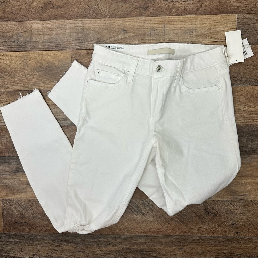 NWT Joe's Jeans The Icon Ankle Mid Rise Skinny Pants Danika 26 $189 Distressed